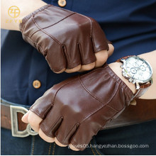 fashion driving fingerless leather gloves for men's